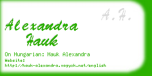 alexandra hauk business card
